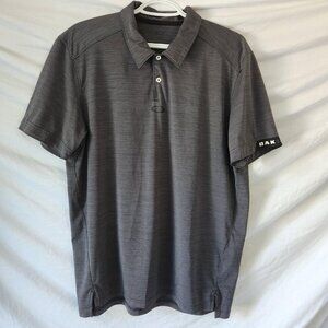 Oakley Men's Golf Shirt XL Grey Performance Two Button Polo